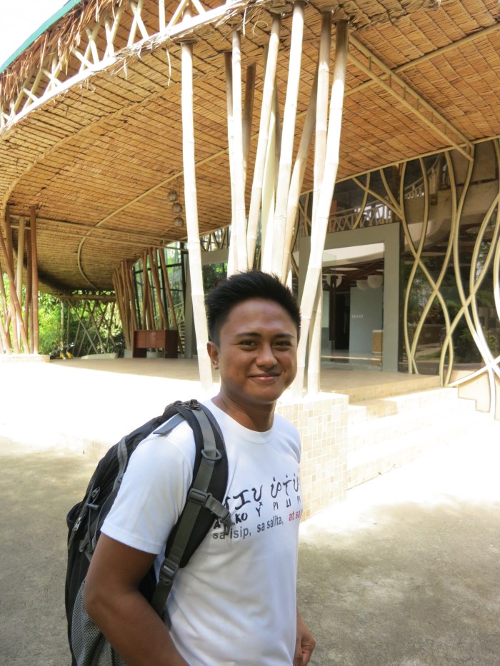 Aaron Salamat with his favorite building